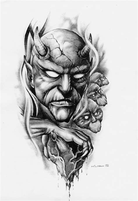 Demon, Devil, Evil and Satanic tattoo designs for men