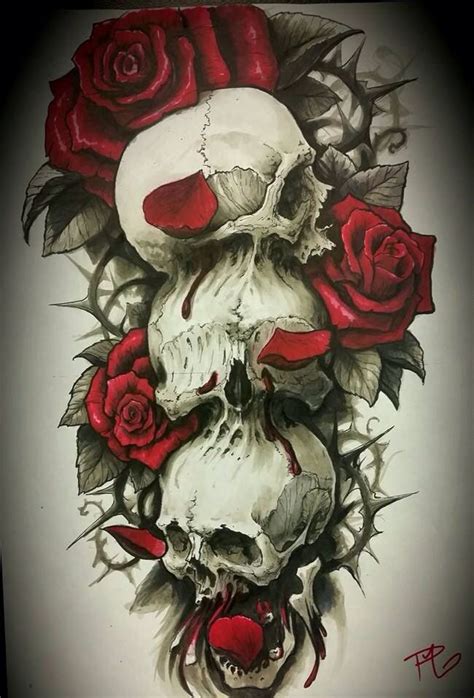 Large Temporary Tattoo Rose Flower Tattoo for Women Evil