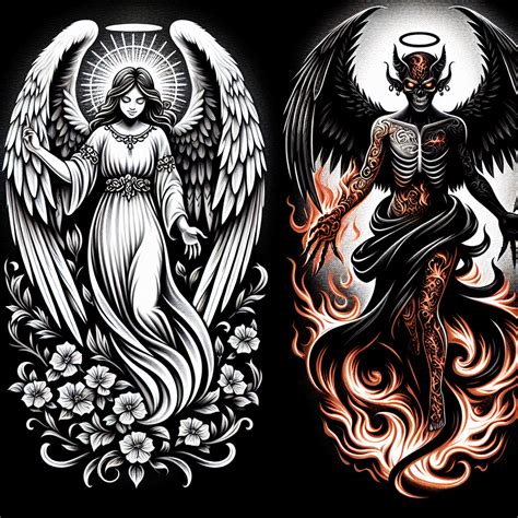 Evil Angel Tattoo Ideas