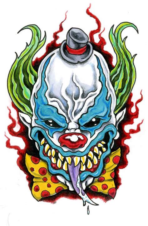 Evil Clown Tattoo