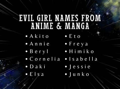 Evil Girl Names That Start With H