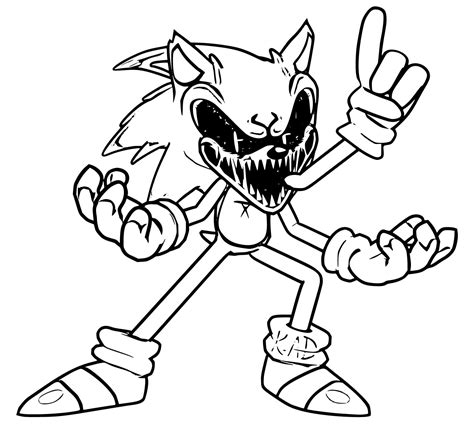 Evil Sonic Coloring Pages