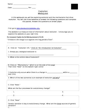 Review Of Evolution Webquest Answer Key: Discover The Secrets Of Evolution 2023