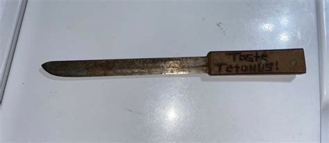 Exacto Knife Tetanus