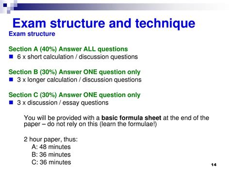 Exam Structure and Components