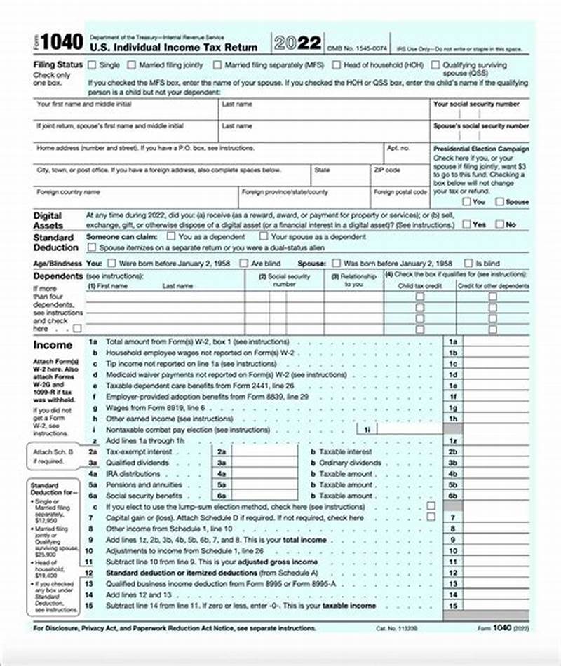 Example Form 1040