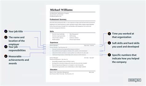 Example Of Job Description For Resume