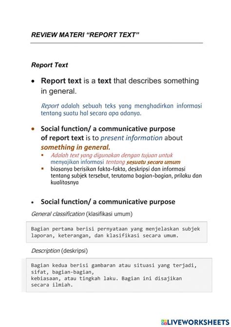 Example Of Report Text About Social Phenomena