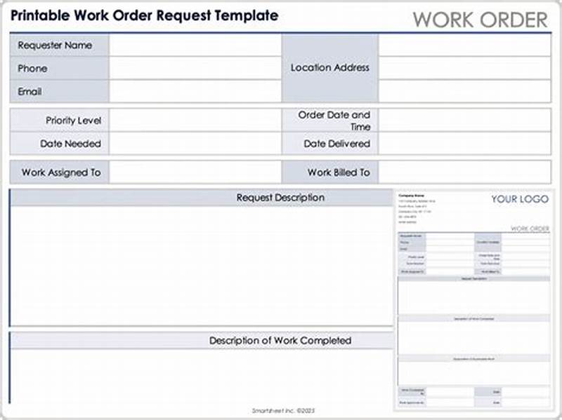Example Of Work Order Request Form