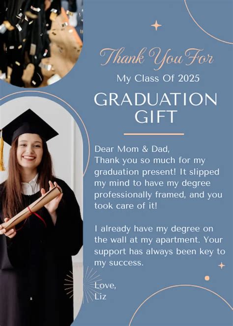 Example Phrases for Your Thank You Note for Your Graduation Money