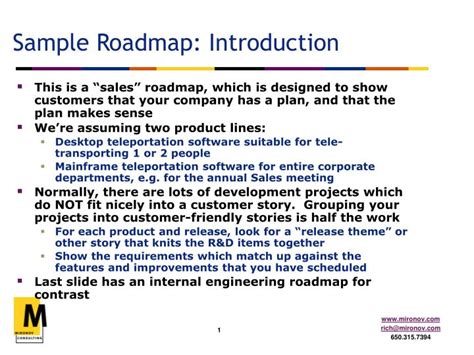 Example RoadMap