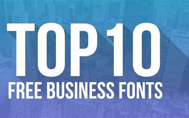 Examples Of Free Corporate Fonts
