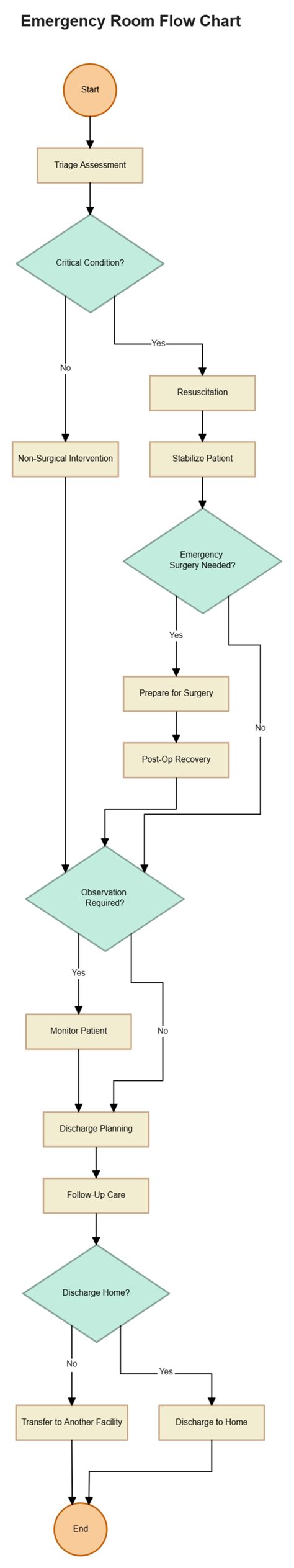 Examples Of Flow Algorithm Template For Emergency Room