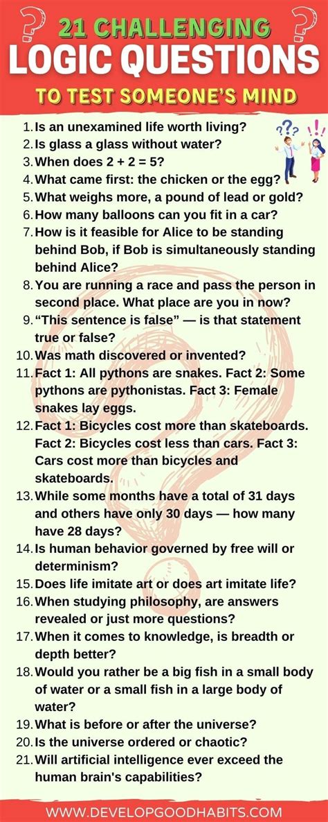 Examples Of Logic Questions With Answers English