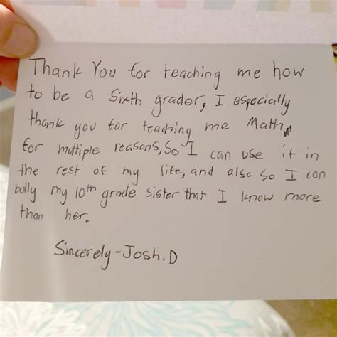 Examples and Tips for Your Thank You Note for Teacher