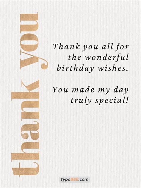 Examples of Best Thanks For Birthday Wishes
