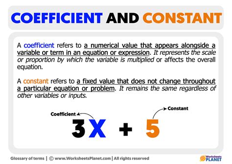 Examples of Coefficient and Constant in Action