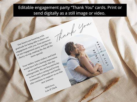 Examples of Engagement Party Thank You Notes
