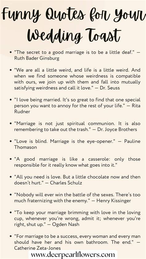 Examples of Funny Wedding Lines