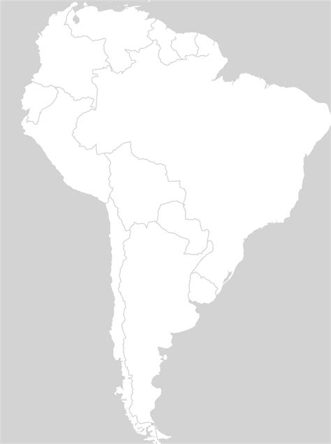 Blank Map Of South America