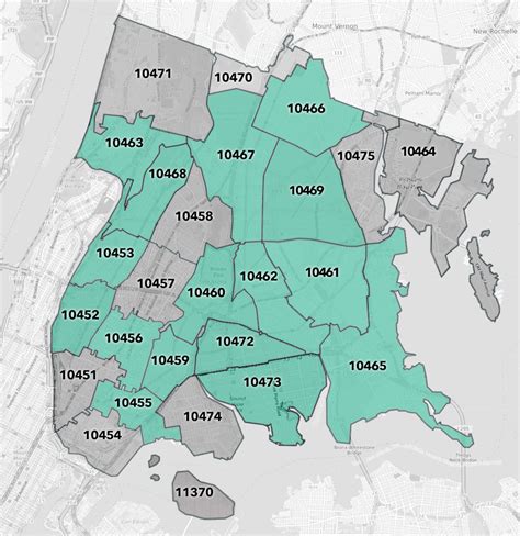 Bronx Map by Zip Code