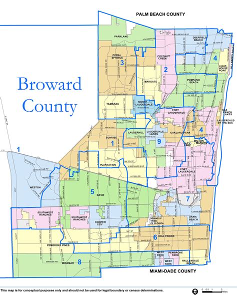 Map of Broward County, Florida