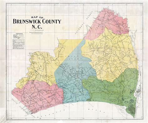Brunswick County Map, North Carolina