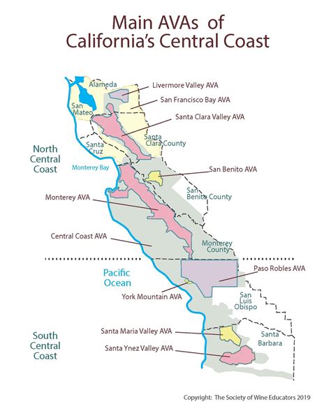 Central Coast of California Map