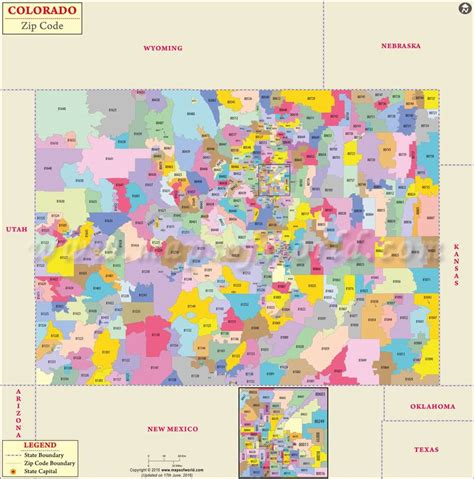 Colorado Map with Zip Codes