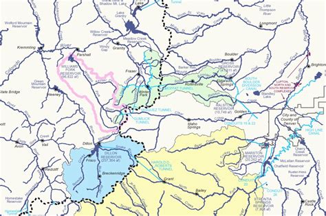 Map of Continental Divide in Colorado