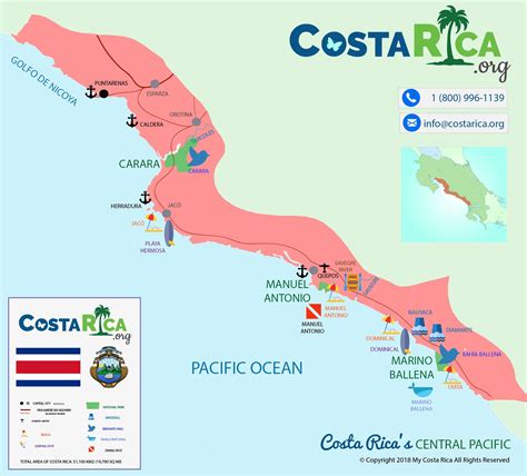 Costa Rica Map of Beaches