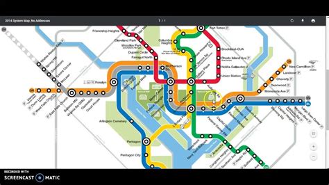 DC Metro Trip Planner Map
