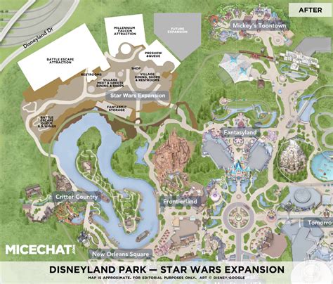 Disneyland Map and Star Wars Land