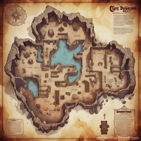Dungeons and Dragons Cave Map