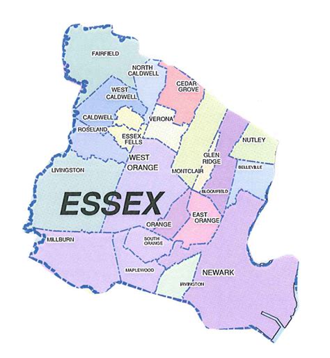 Essex County New Jersey Map