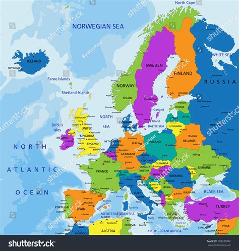 Europe Map with Countries Labeled