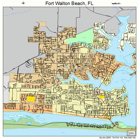 Map of Fort Walton Beach, Florida showing examples of MAP implementation in various industries