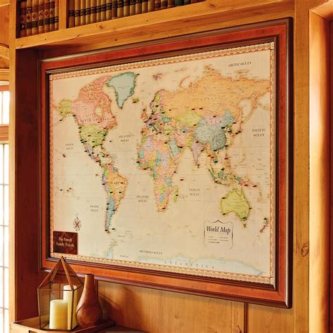 Framed Map of the World
