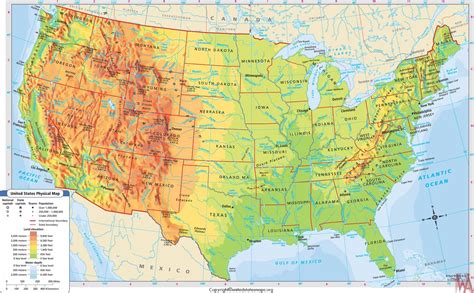 Geographical Map of the United States