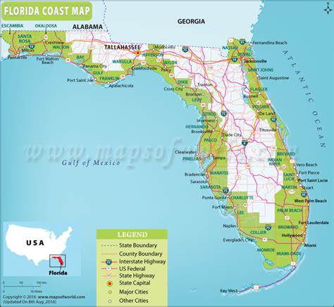 Gulf Coast of Florida Map