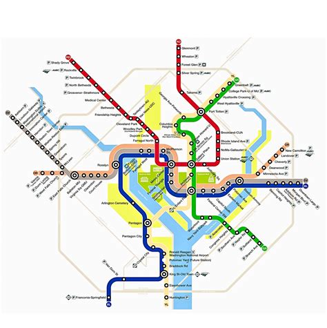 High Resolution Dc Metro Map