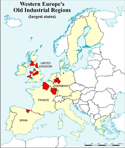 Examples of MAP implementation in various industries in Ireland on Map of Europe