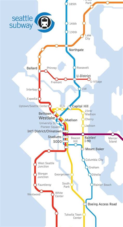 Link Light Rail Map Seattle
