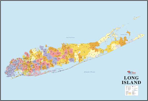 Long Island Zip Code Map