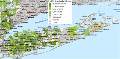 Long Island Zip Codes Map