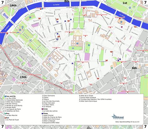 Map of Arrondissement in Paris