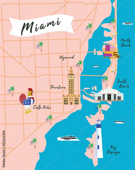 Map of Beaches in Miami