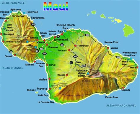Map of Beaches on Maui