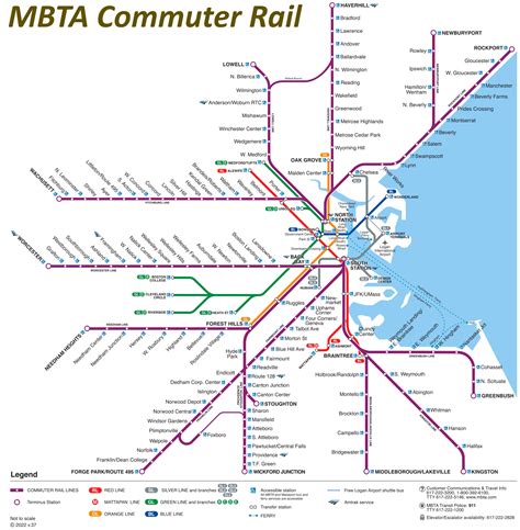 Map of Boston Commuter Rail