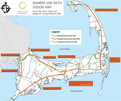 Map of Cape Cod Bike Trails